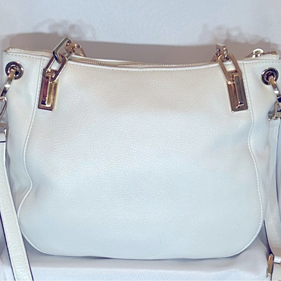 Michael Kors Large White Bags with Gold Accents.  Gently Used. 12.5”L x 9”H - Picture 9 of 15